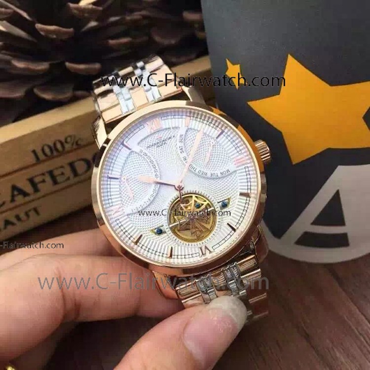 VC Geneve Tourbillon 2 Tone Rose Gold Watch Vacheron Constantin